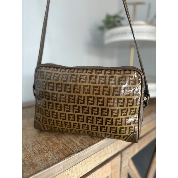FENDI Vintage Zucca Monogram Crossbody/ Shoulder Bag - Picture 6 of 12